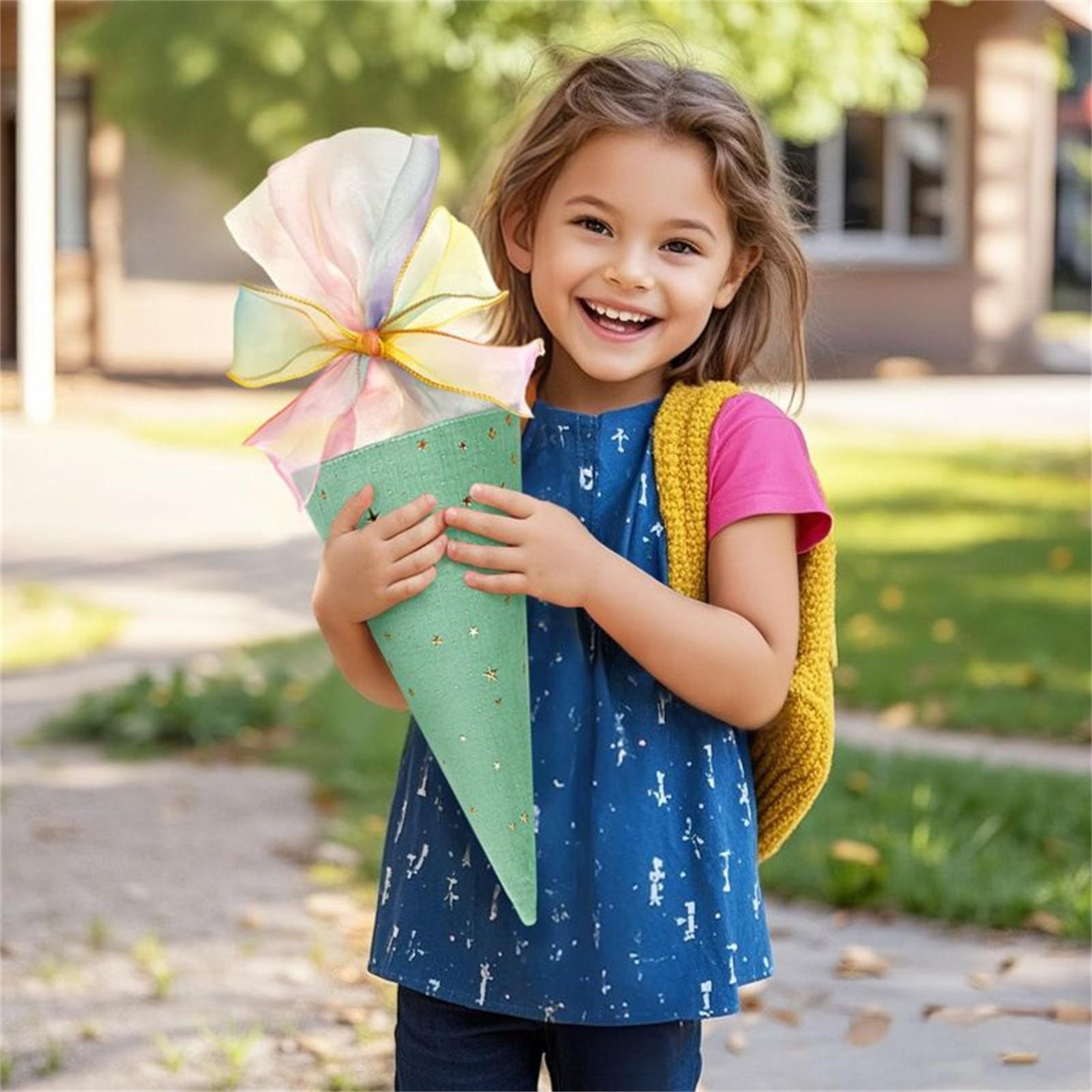 Cotton Candy Cone - Schulkegel, 2-teilig, Keksbeutel, Kekspapierverpackung mit gedrehten