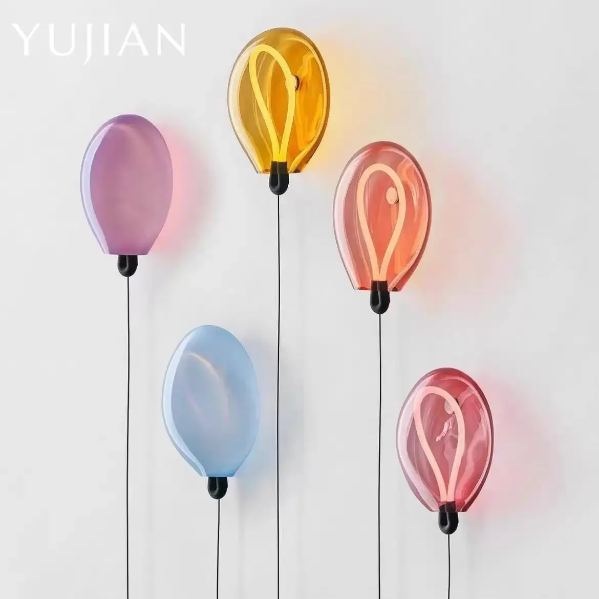 Led Balloon Light - Niederländische Kreative Mode Bunte Glas-Ballon-LED-Dekor-Wandleuchte Kinderzimmer