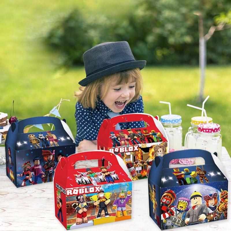 Party Favor Bag - Roblox Spiel-Zubehör Cartoon Party Geburtstag Geschenkboxen