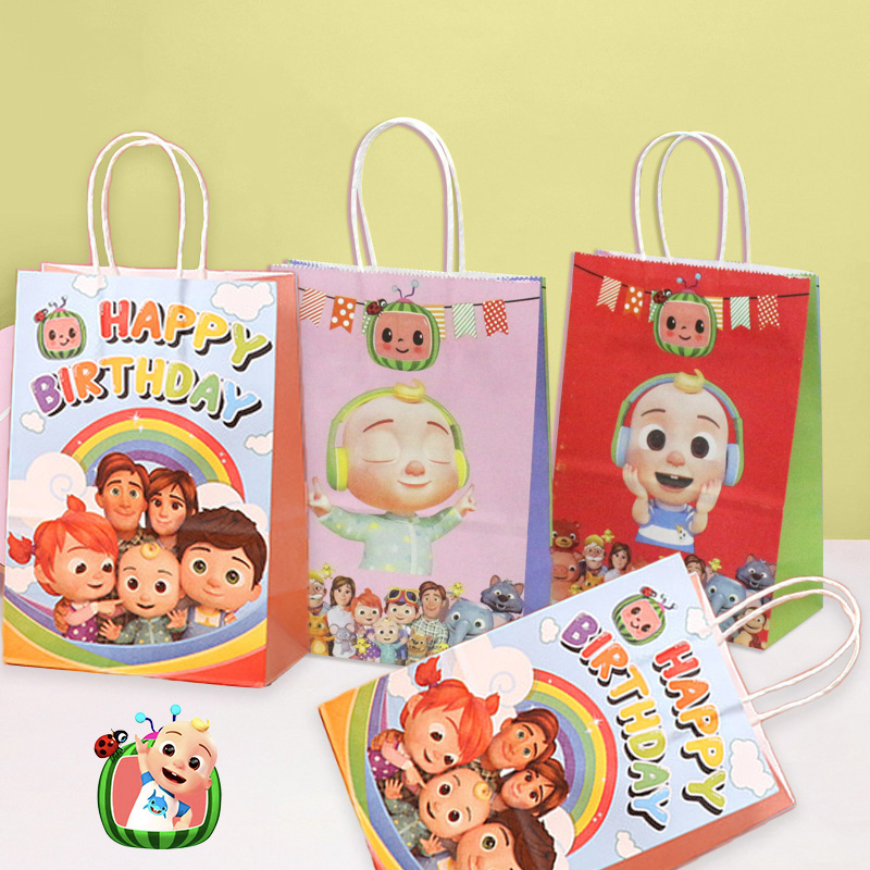 Event Supplies - Cocomelons Party-Geschenktüten-Set, niedliches Cartoon-Set für Jungen