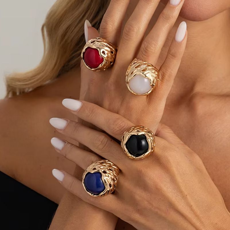 Event Z - IngeSight.Z Exquisiter Retro-Ring mit Harzeinlage, dicker