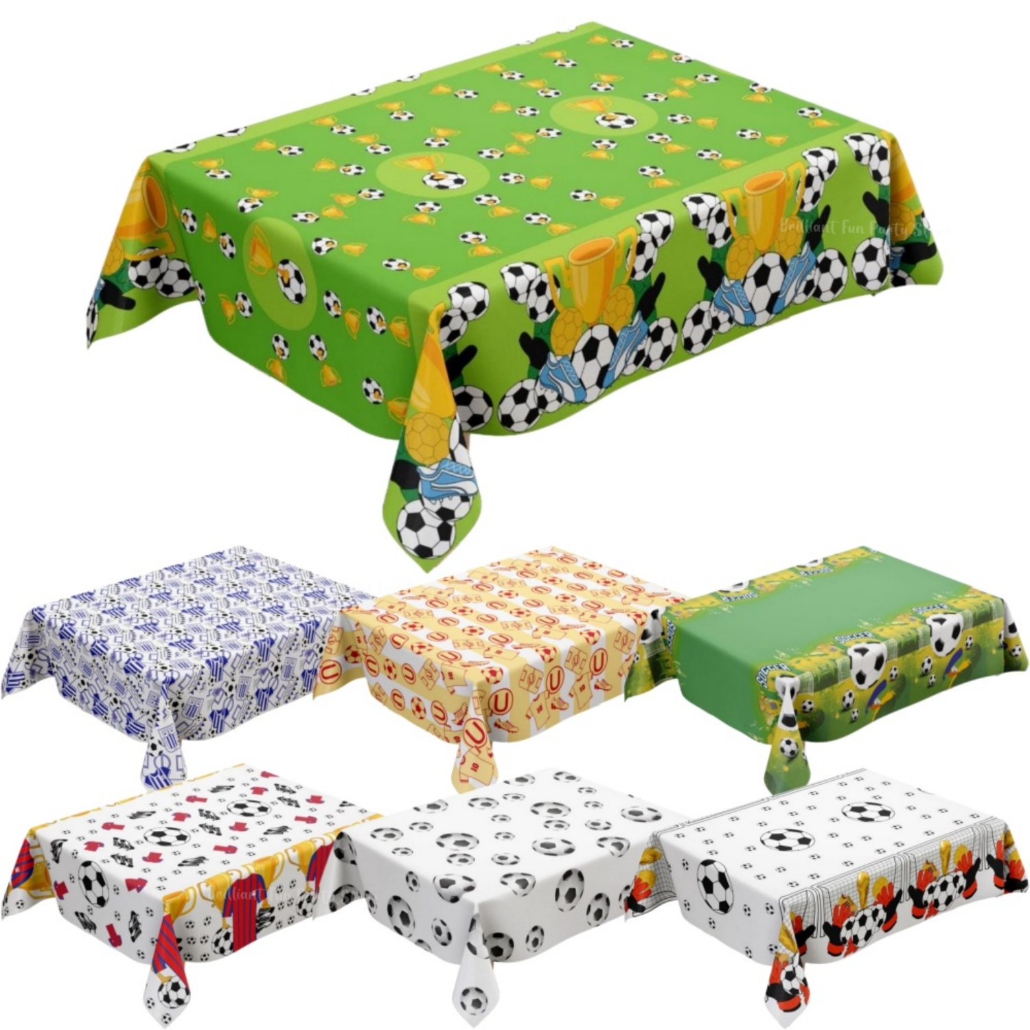 Table Cloth Disposable - Kinder Jungen Fußball-Themen Einweg-Plastik Rechteckige Tischdecke