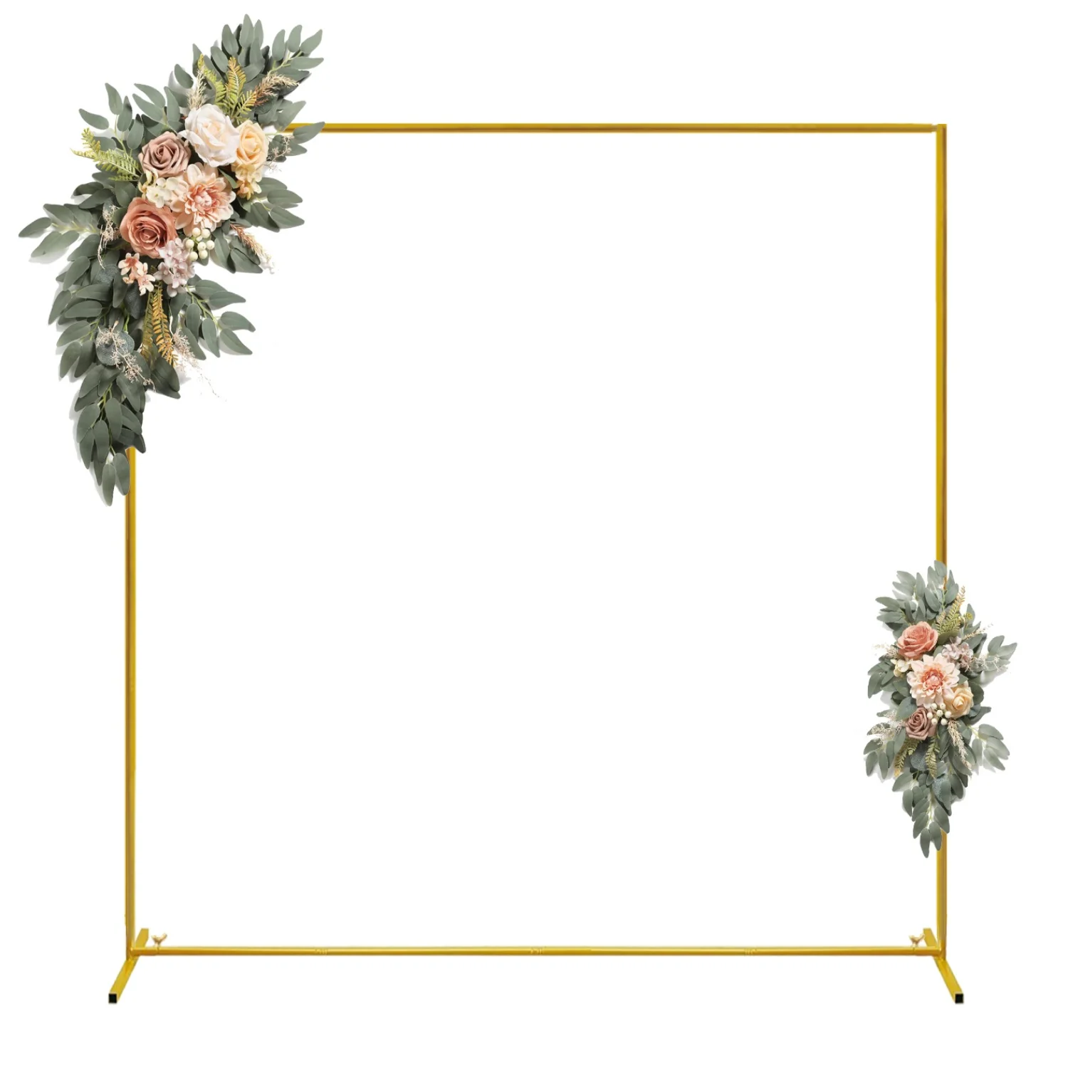 Balloon Arch Kit - Goldene Hochzeitsbögen, quadratischer Hintergrundständer, Metall-Ballonbogenständer für
