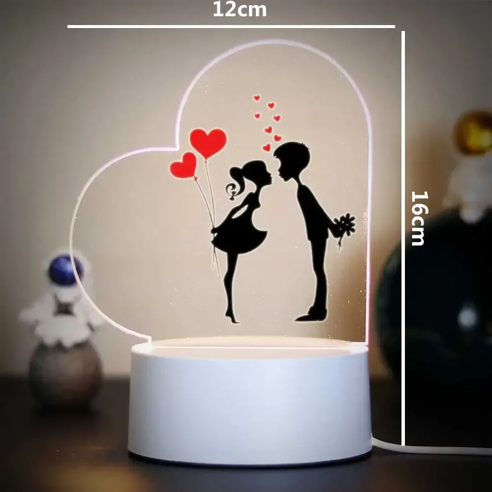 Herzförmige Acryl 3D-Nachtlamp – Led Balloon Light Bewertung und Preis