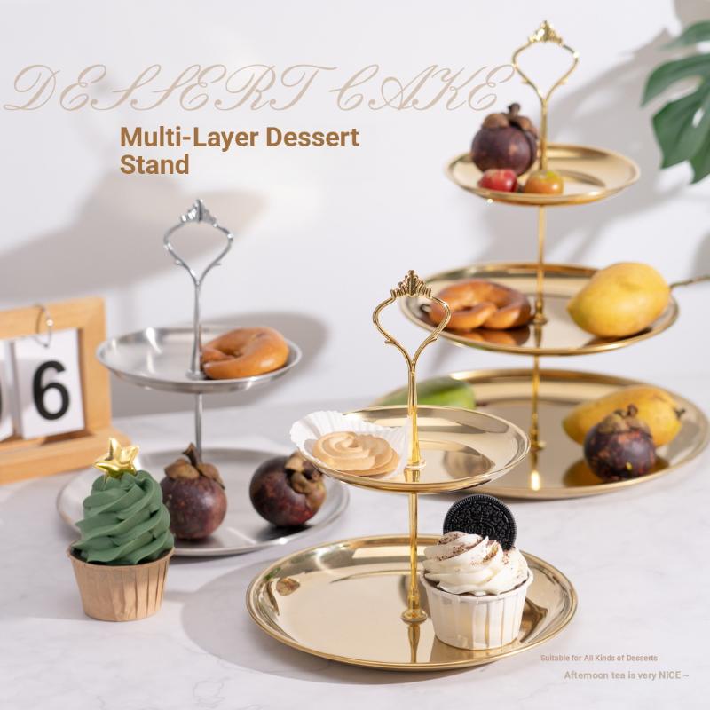 Gold-Silber 2/3-stöckiger Kuch – Cupcake Stand Tier Bewertung und Preis