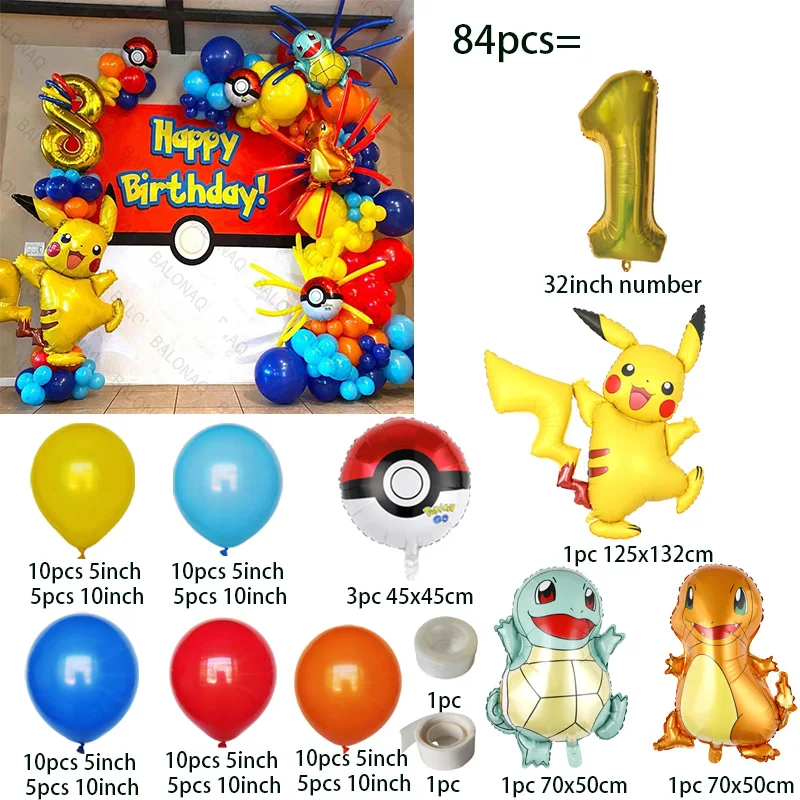 84-teiliges Pikachu-Party-Ball – Balloon Arch Kit Bewertung und Preis