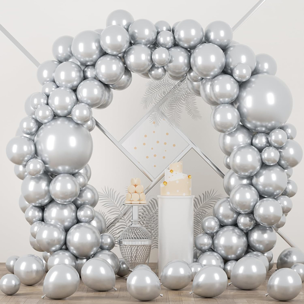 68 Stück Metallic-Silber-Luftb – Balloon Arch Kit Bewertung und Preis