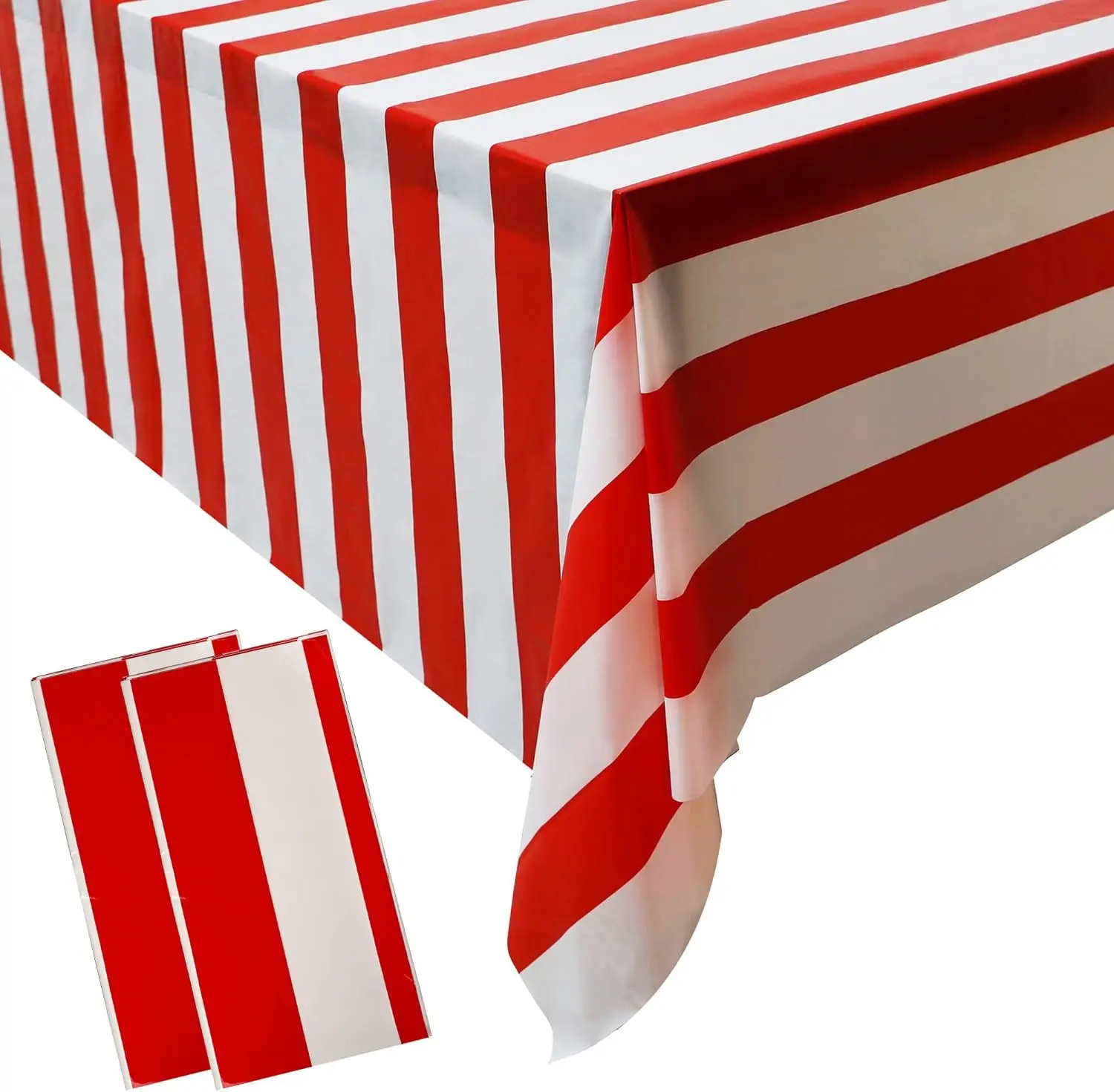 1/2/3 Stück rot-weiß gestreift – Table Cloth Disposable Bewertung und Preis