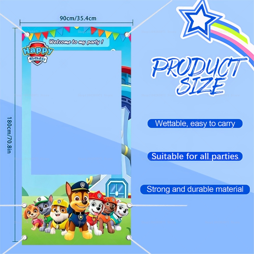 Niedliche Paw Patrol Hundeteam – Photo Booth Frame Bewertung und Preis