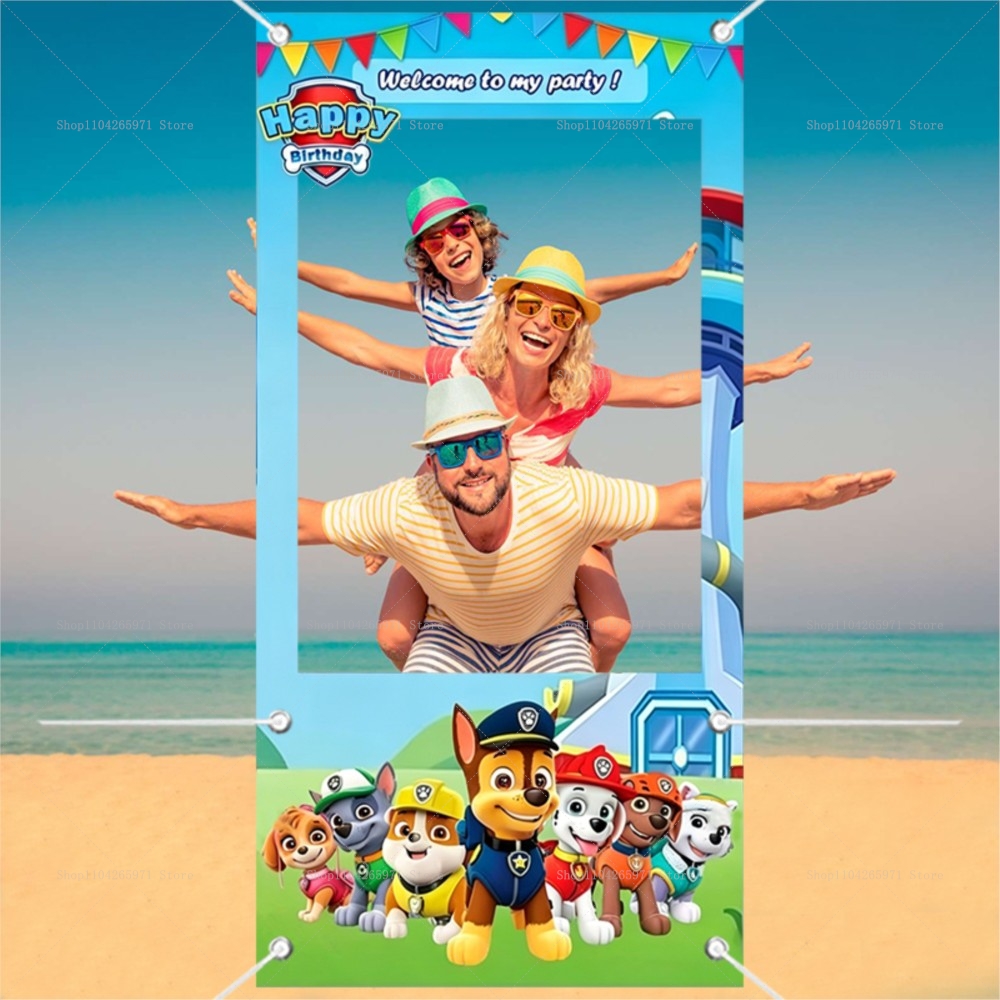 Niedliche Paw Patrol Hundeteam – Photo Booth Frame Bewertung und Preis