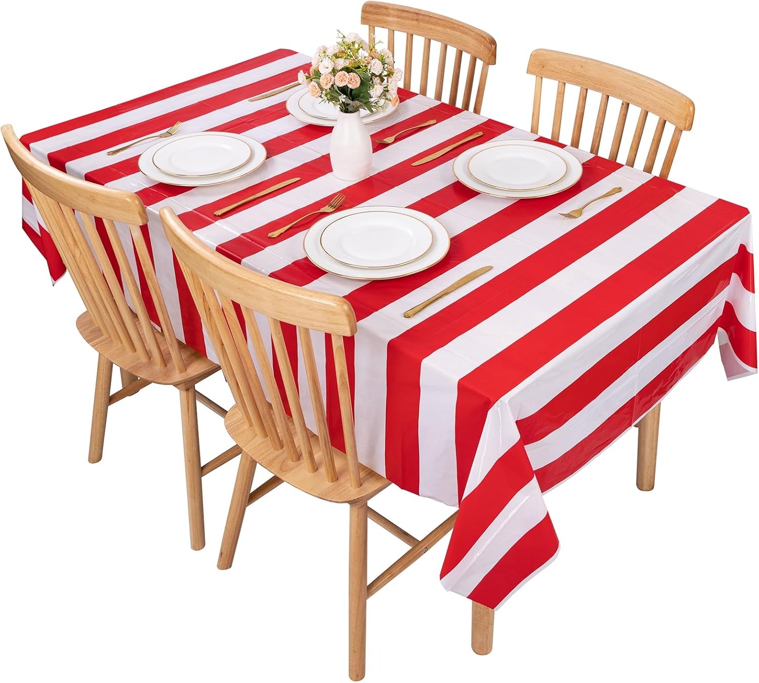 3 Packungen rot-weiße horizont – Table Cloth Disposable Bewertung und Preis