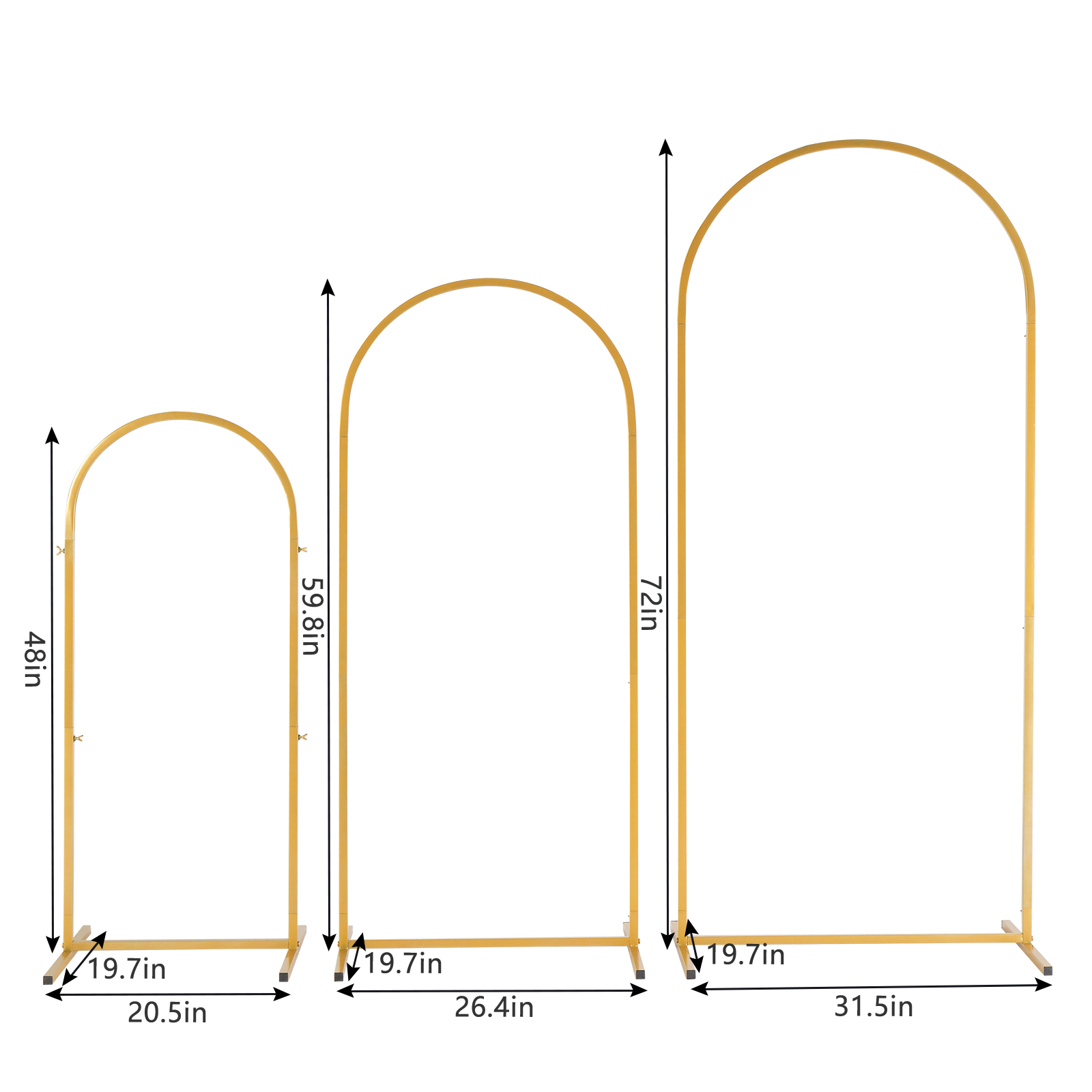 3er-Pack Goldene Metallbogen-S – Balloon Arch Kit Bewertung und Preis