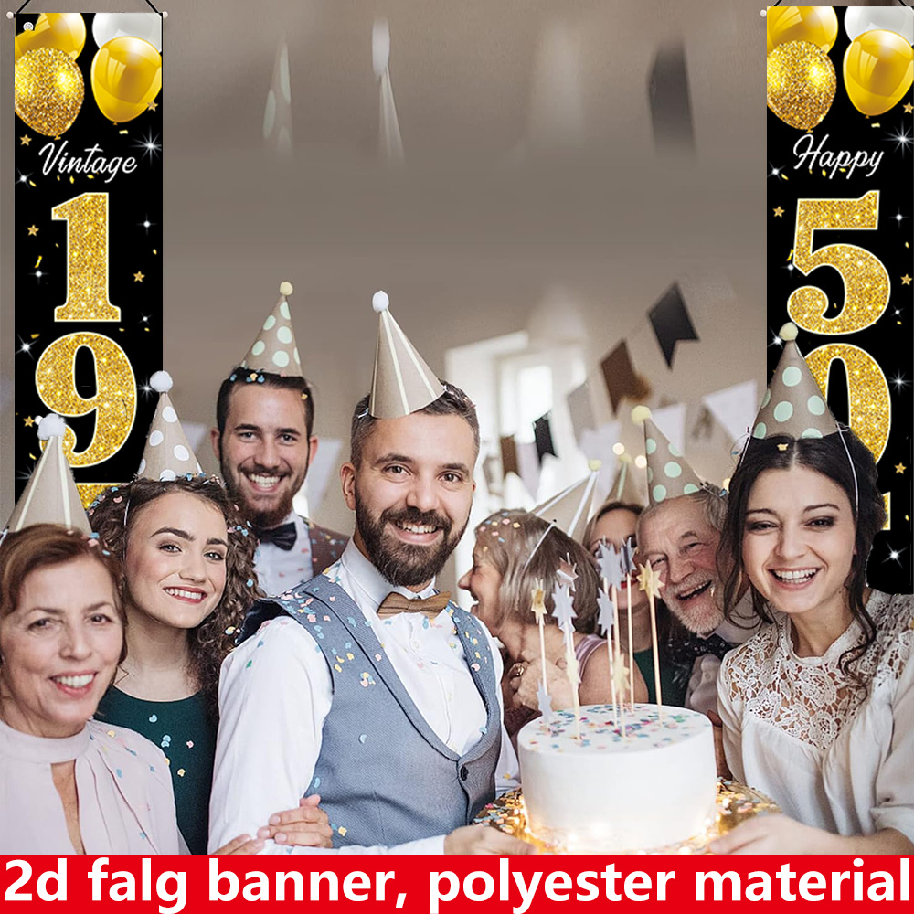 2D Flachbanner, 2-teiliges Geb – Party Banner Gold Bewertung und Preis