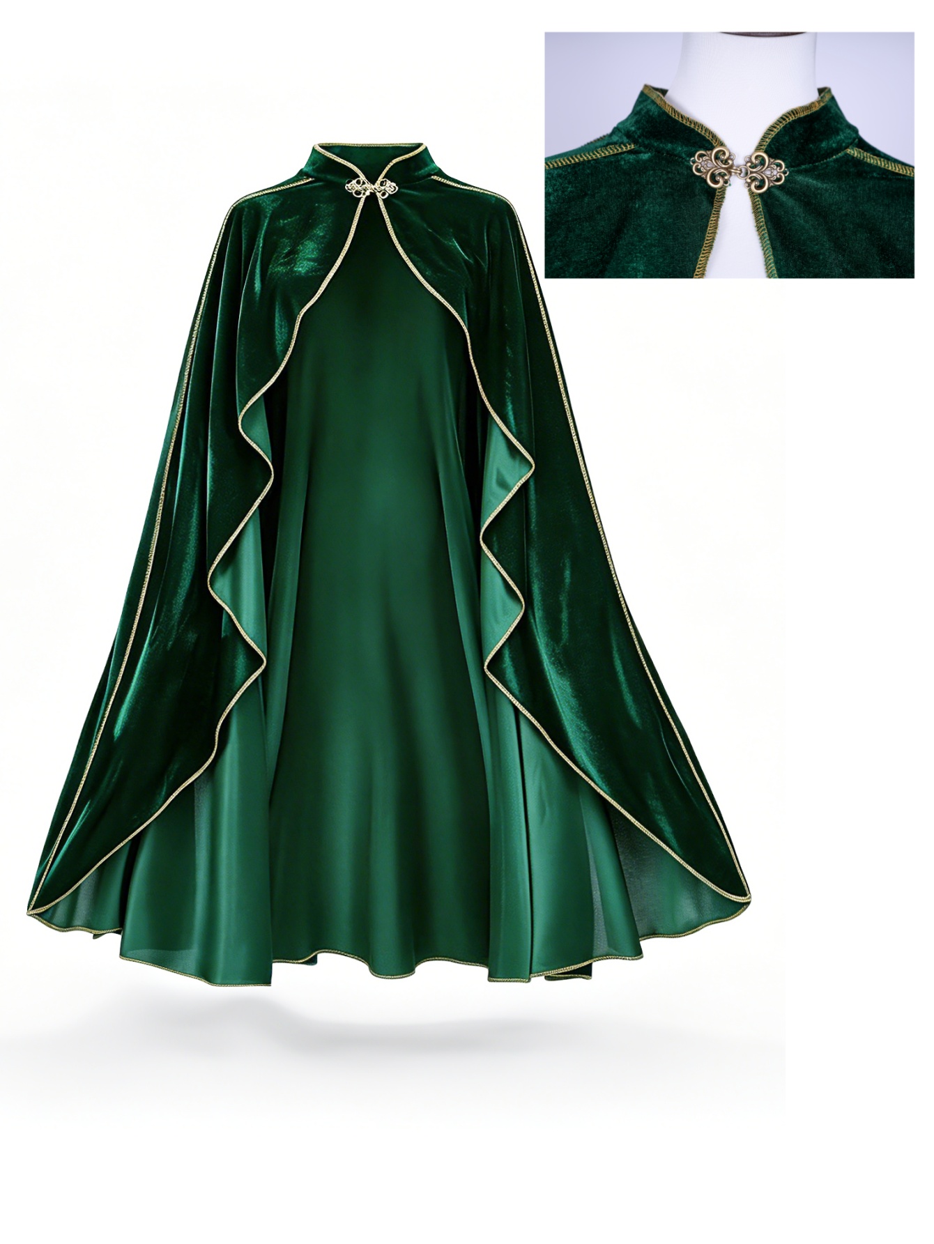 Damen Vintage Grüner Samtumhan – Event Support Bewertung und Preis