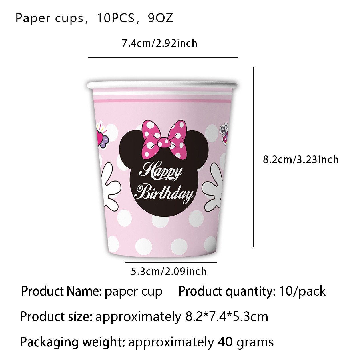 Rosa Cartoon-Mausohren Themenp – Table Cloth Disposable Bewertung und Preis