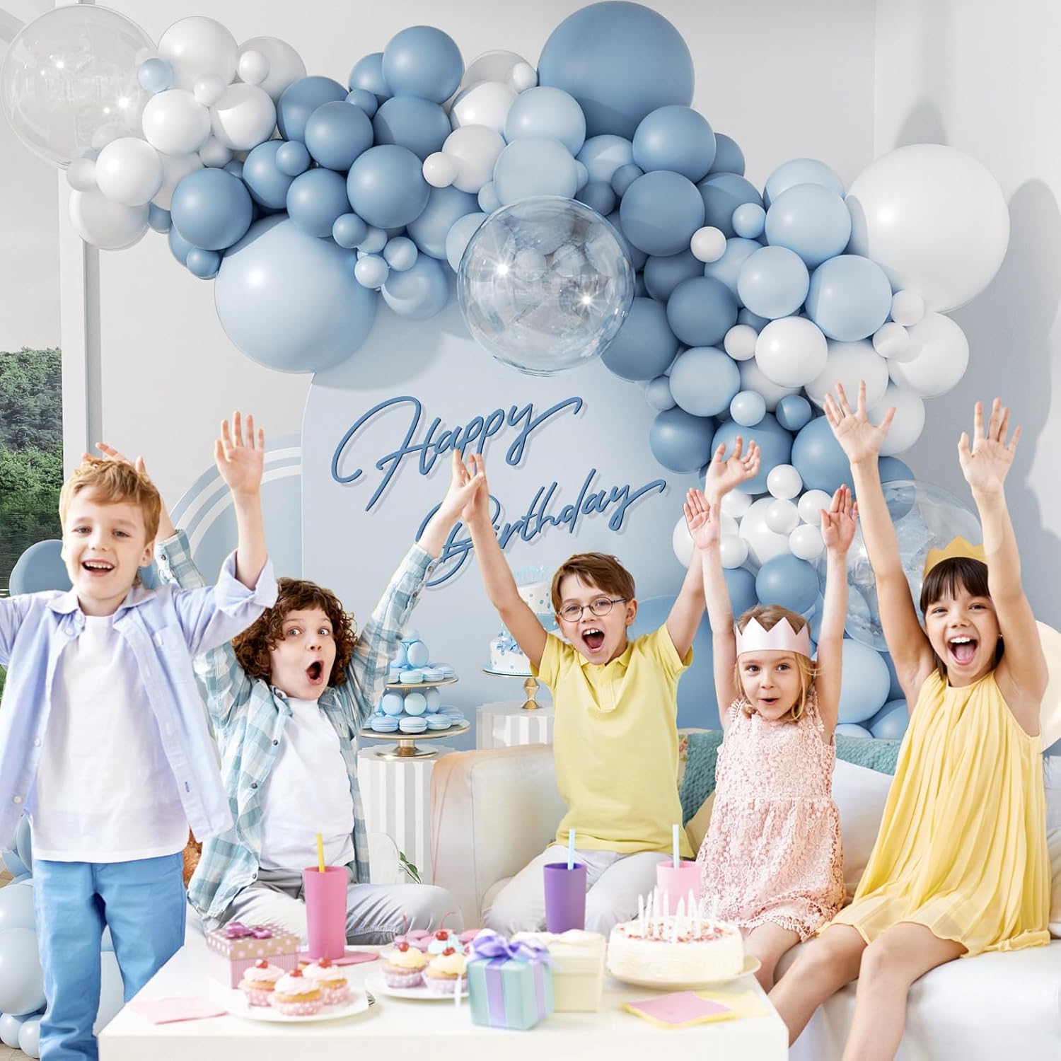 105-teiliges Staubiges Blaues  – Balloon Arch Kit Bewertung und Preis